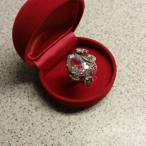 Kunzite in sterling silver ring